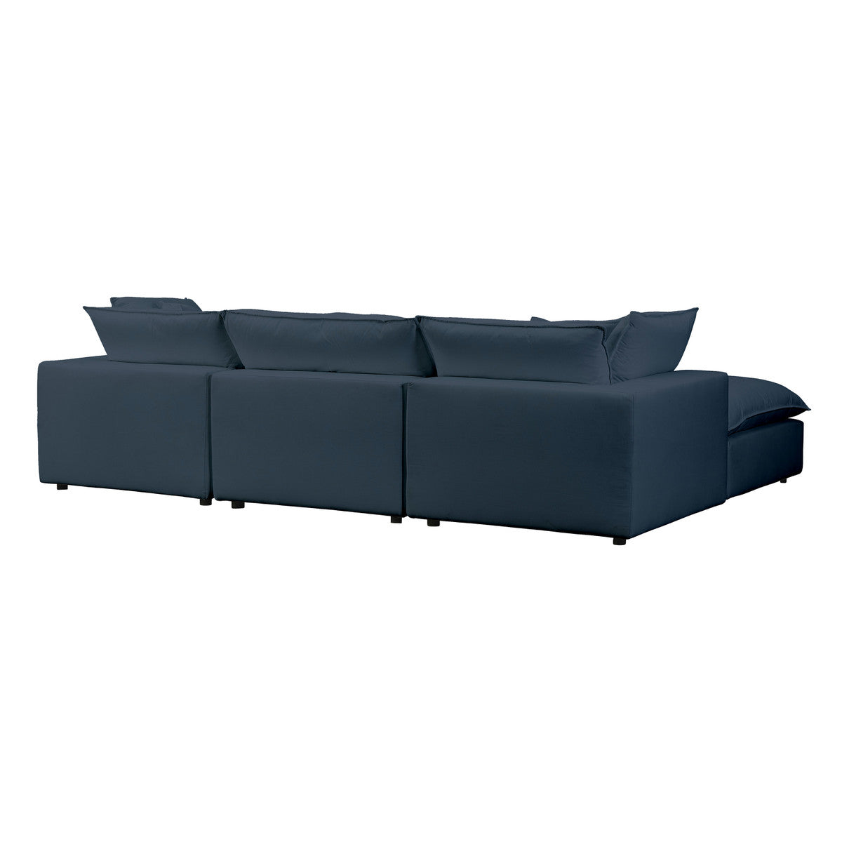 Cali Navy Performance Fabric Modular 4 Piece Sectional | BeBoldFurniture