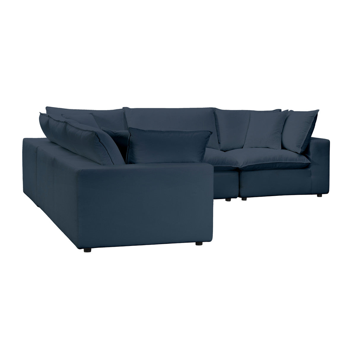 Cali Navy Performance Fabric Modular L-Sectional | BeBoldFurniture