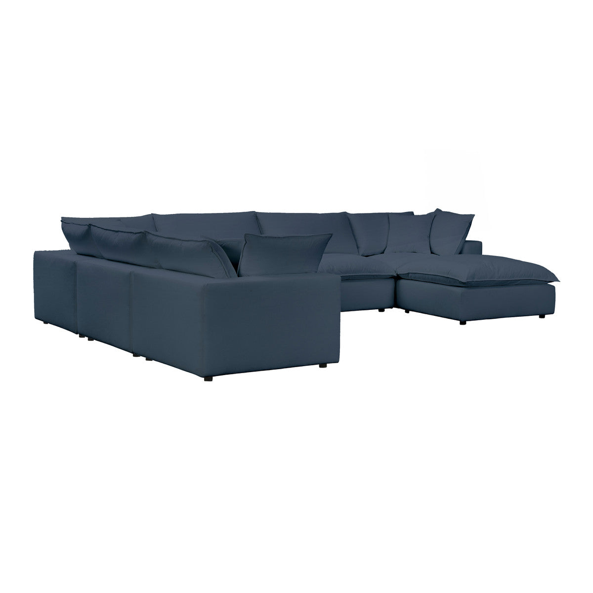 Cali Navy Performance Fabric Modular Large Chaise Sectional | BeBoldFurniture