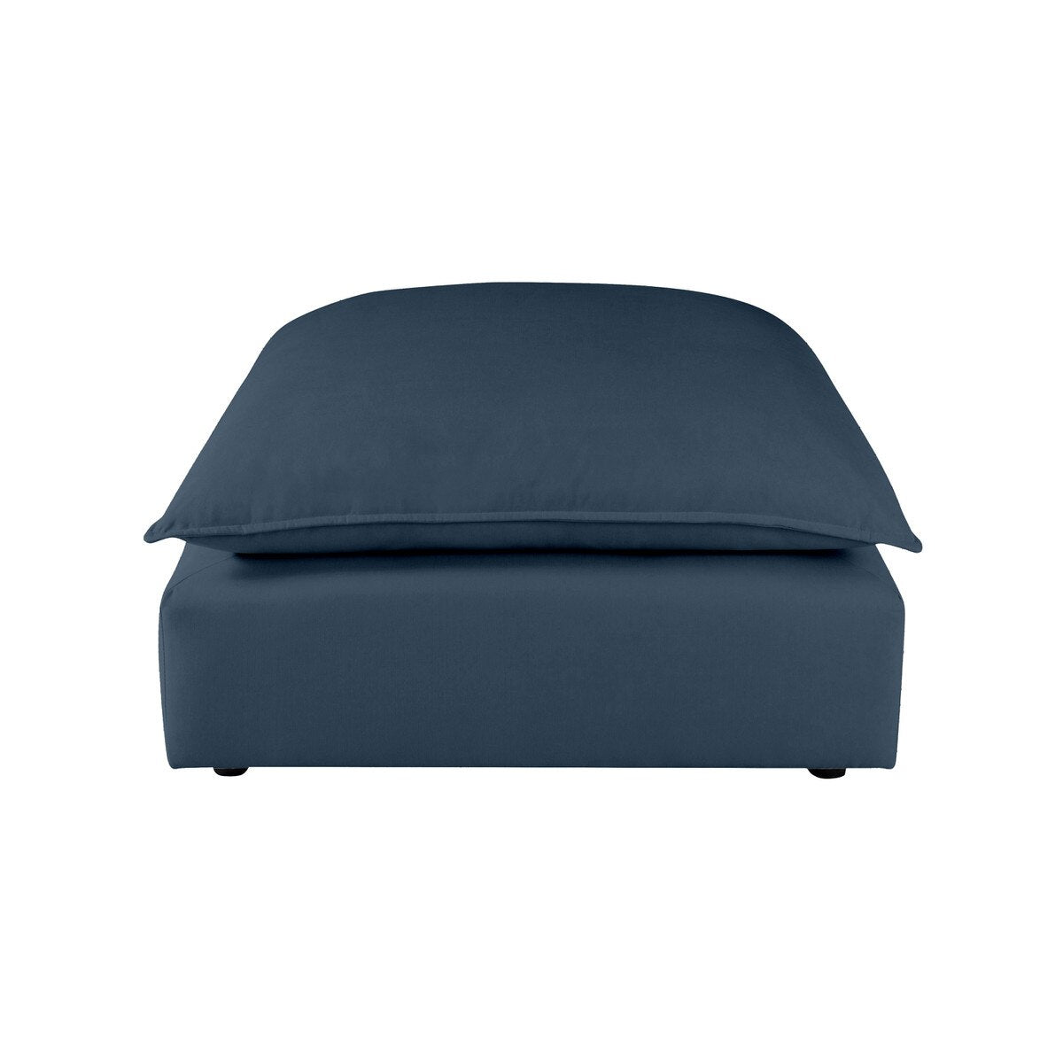 Cali Navy Performance Fabric Ottoman | BeBoldFurniture