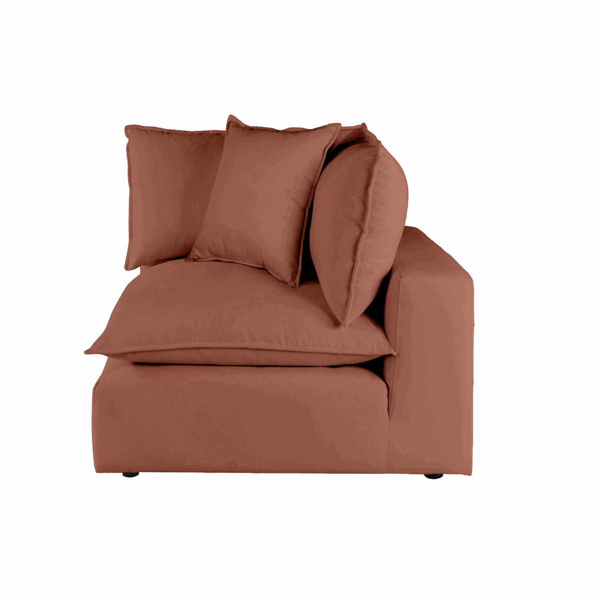 Cali Rust Performance Fabric Corner Chair | BeBoldFurniture