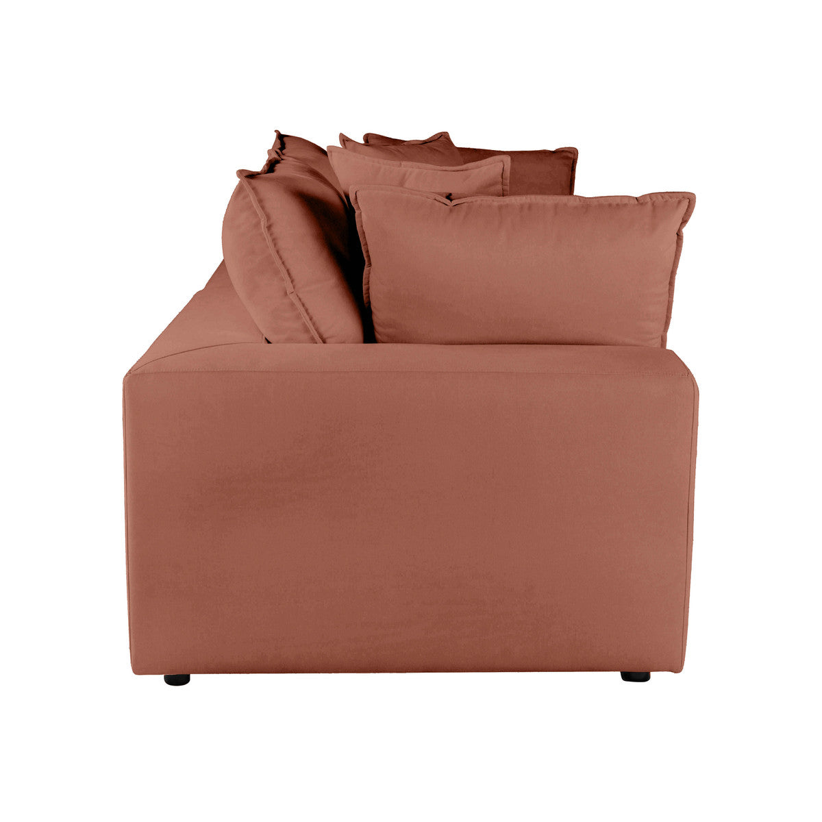 Cali Rust Performance Fabric Modular Loveseat | BeBoldFurniture