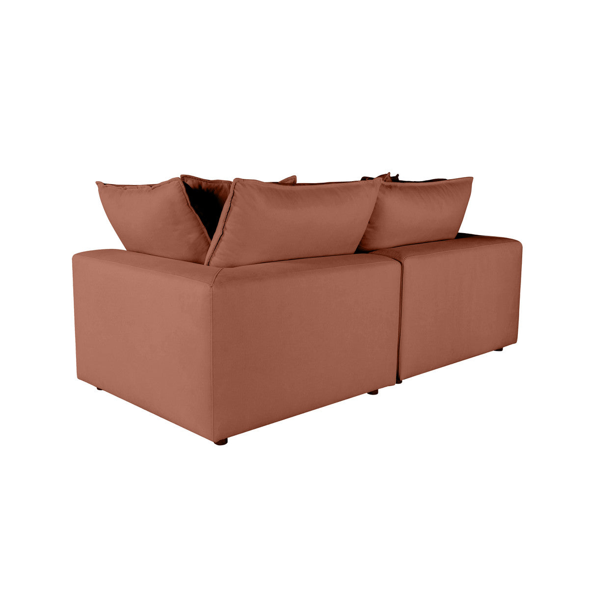 Cali Rust Performance Fabric Modular Loveseat | BeBoldFurniture