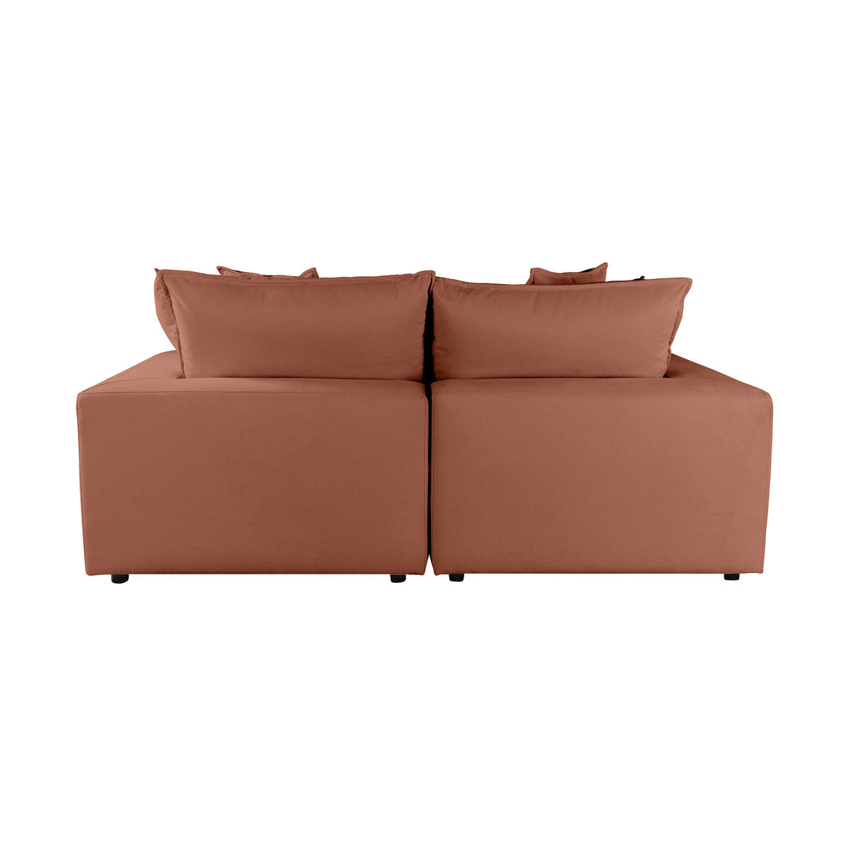 Cali Rust Performance Fabric Modular Loveseat | BeBoldFurniture