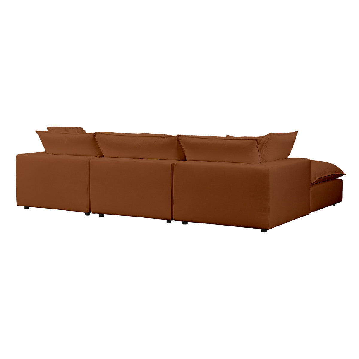 Cali Rust Performance Fabric Modular 4 Piece Sectional | BeBoldFurniture