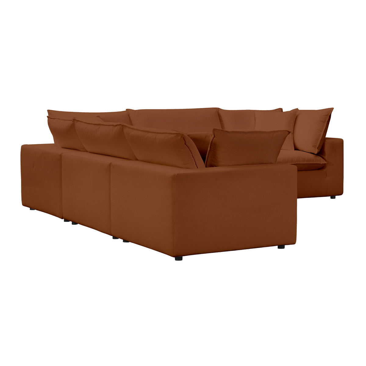 Cali Rust Performance Fabric Modular L-Sectional | BeBoldFurniture