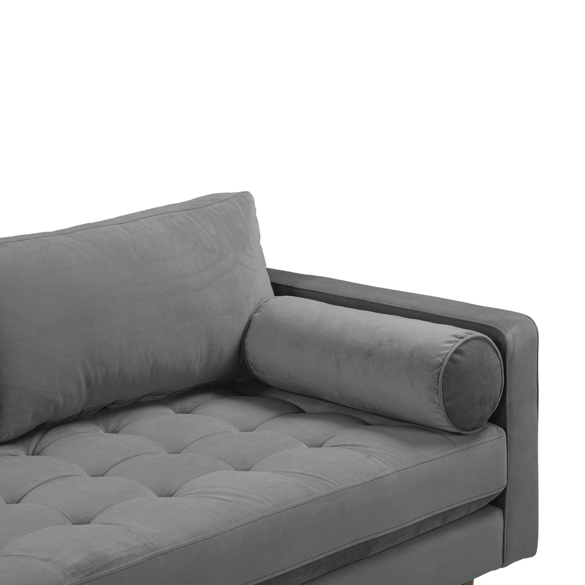 Cave Ash Gray Velvet Loveseat | BeBoldFurniture