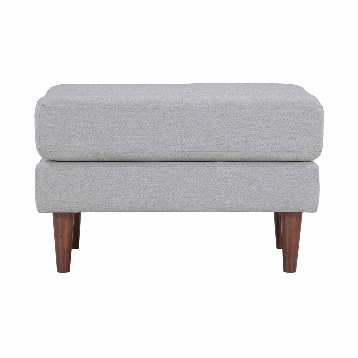 Cave Gray Tweed Ottoman | BeBoldFurniture