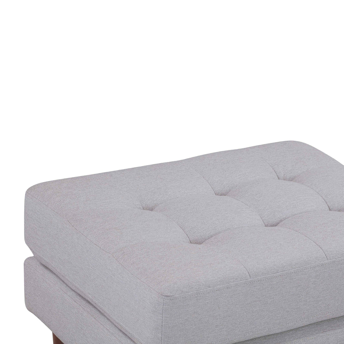 Cave Gray Tweed Ottoman | BeBoldFurniture