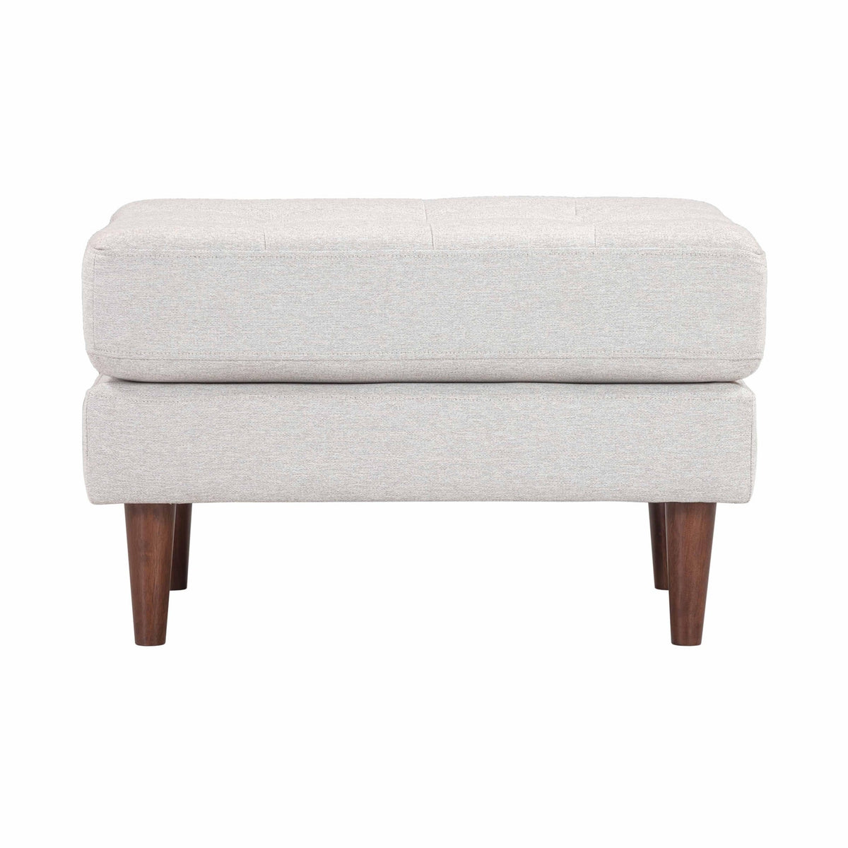 Cave Beige Tweed Ottoman | BeBoldFurniture