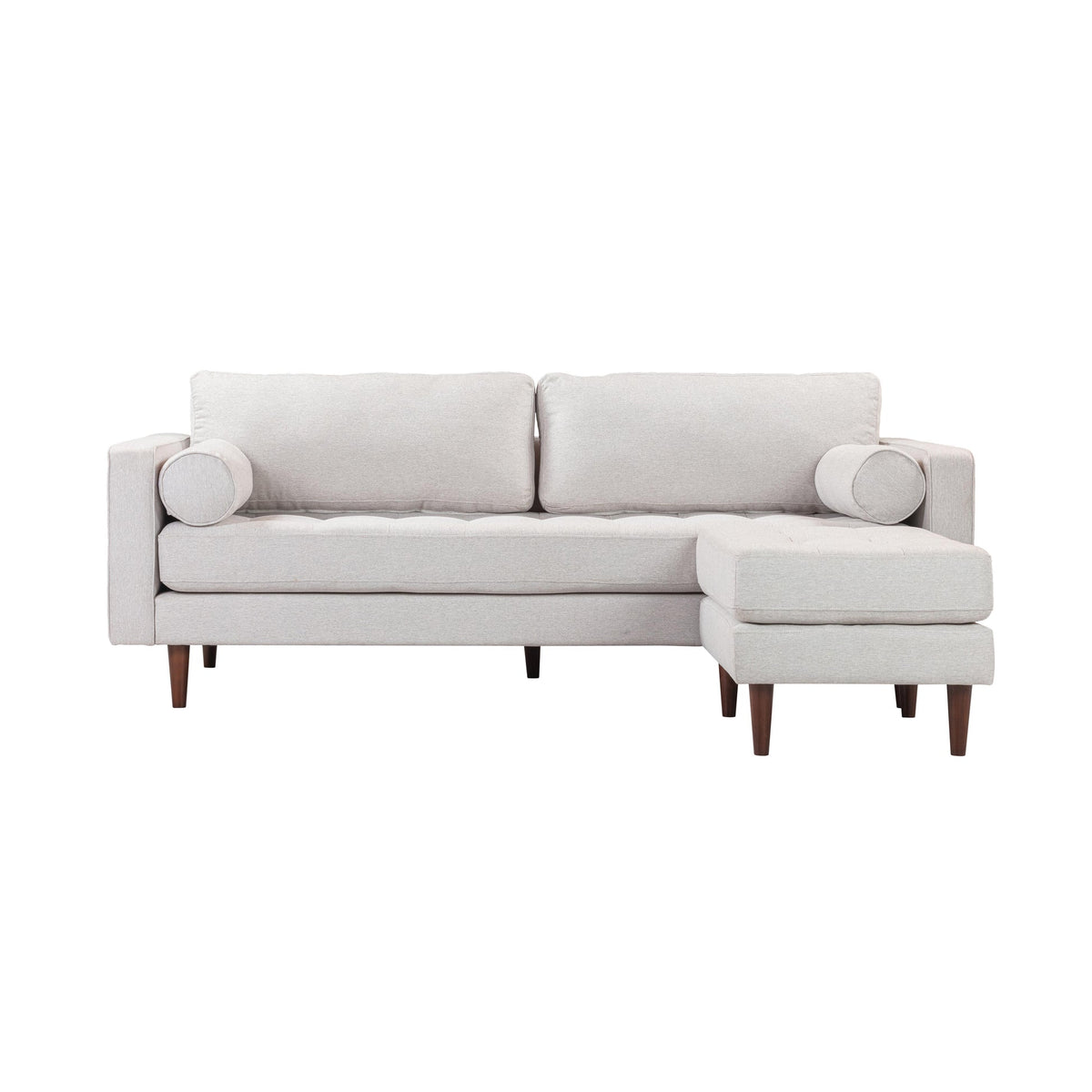 Cave Beige Tweed Sectional | BeBoldFurniture