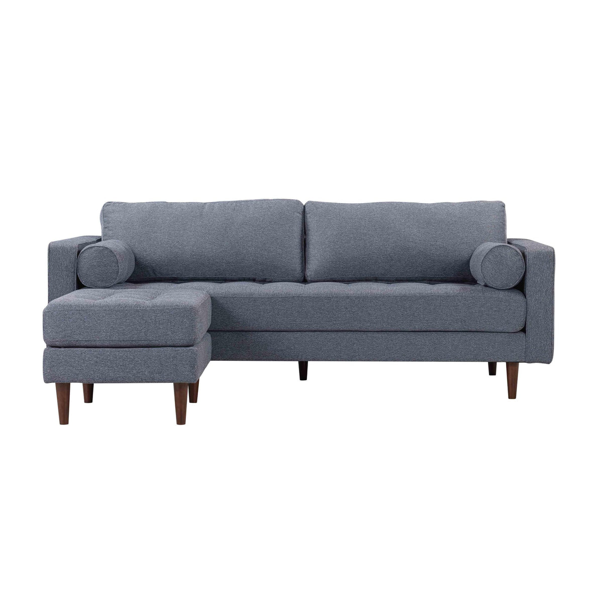 Cave Navy Tweed Sectional | BeBoldFurniture