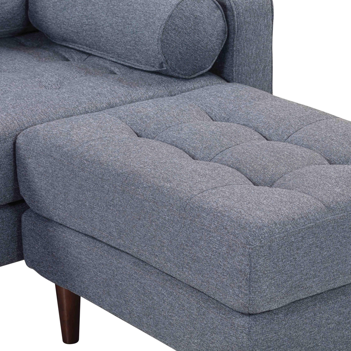 Cave Navy Tweed Sectional | BeBoldFurniture