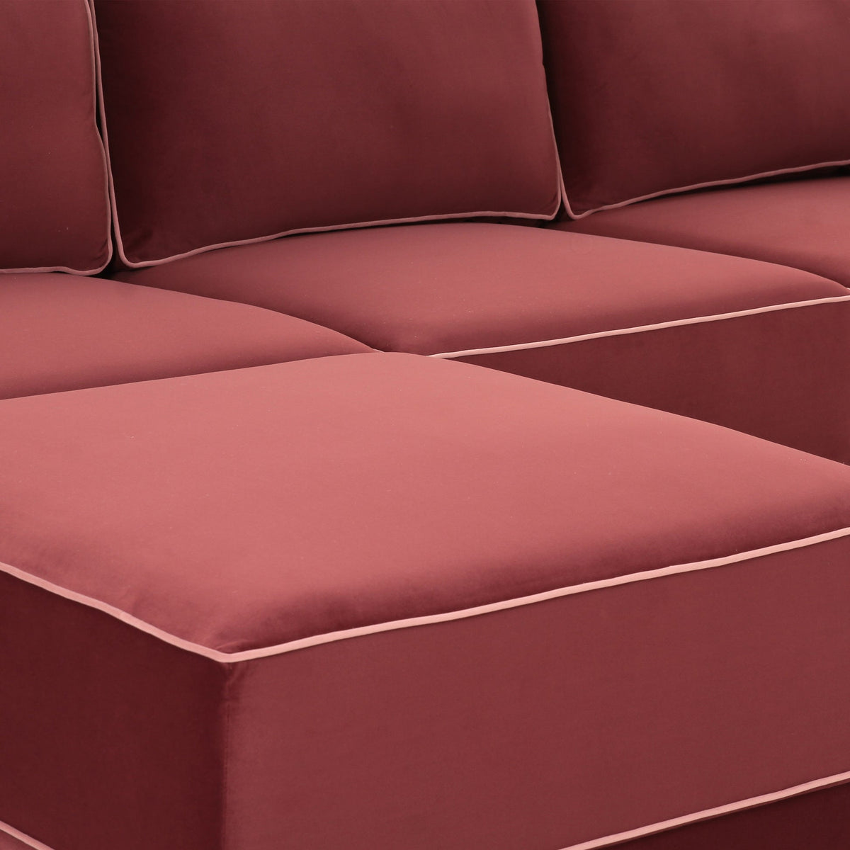 Willow Berry Red Modular U Sectional | BeBoldFurniture