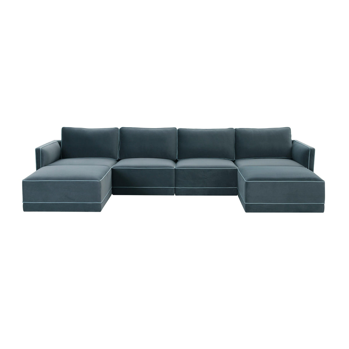 Willow Misty Blue Modular U Sectional | BeBoldFurniture