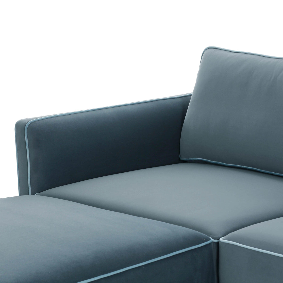 Willow Misty Blue Modular U Sectional | BeBoldFurniture