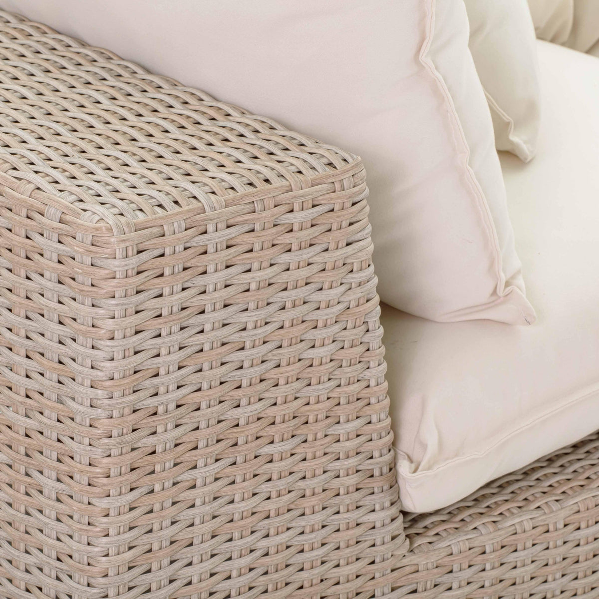 Cali Natural Wicker Outdoor Modular Loveseat | BeBoldFurniture