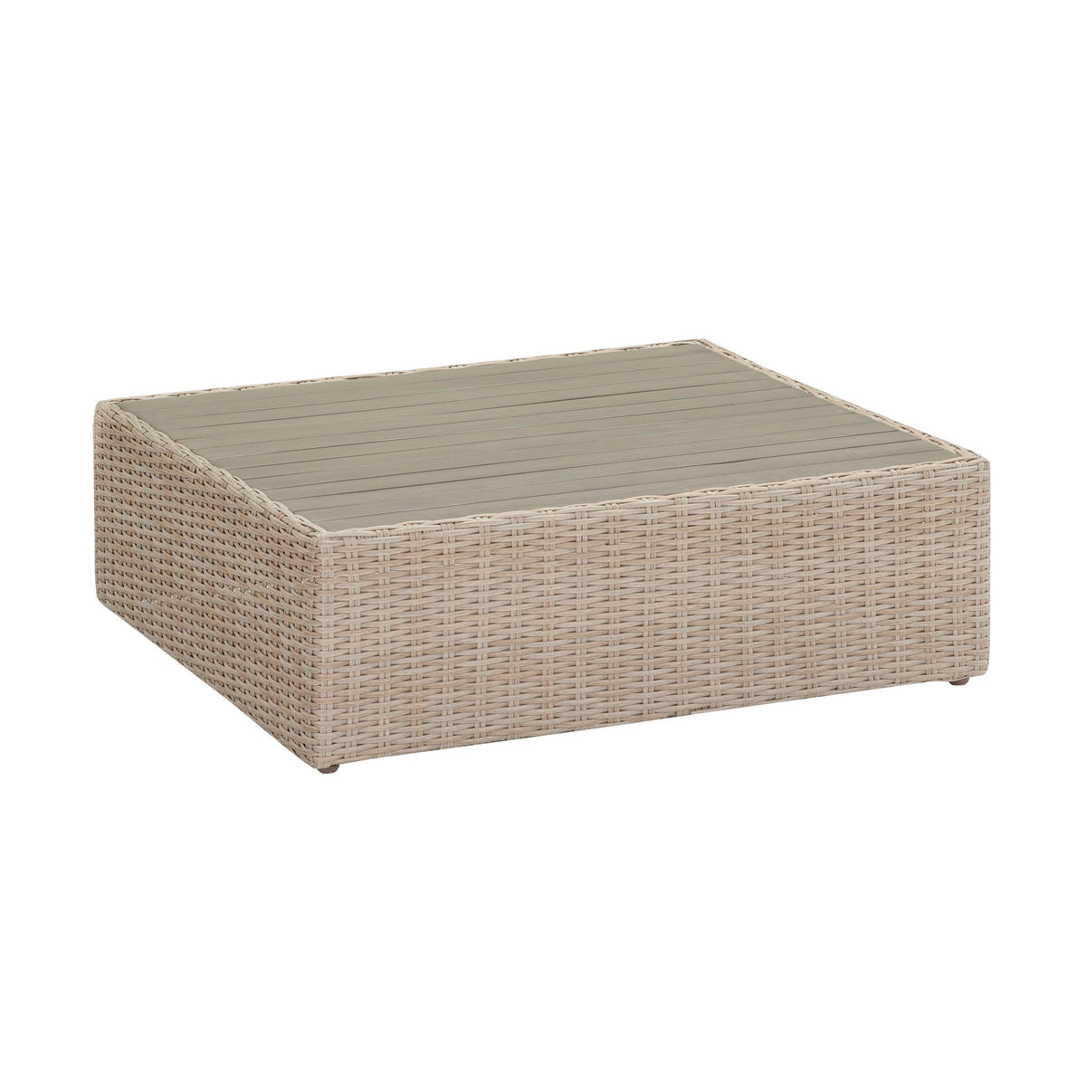 Cali Natural Wicker Outdoor Ottoman | BeBoldFurniture