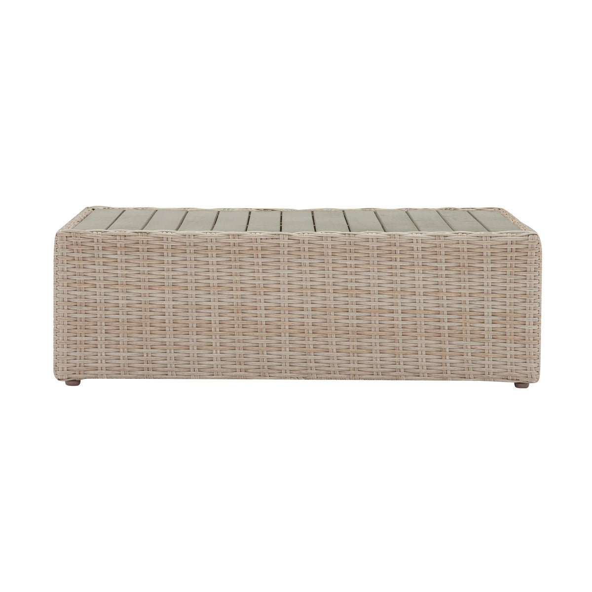 Cali Natural Wicker Outdoor Ottoman | BeBoldFurniture