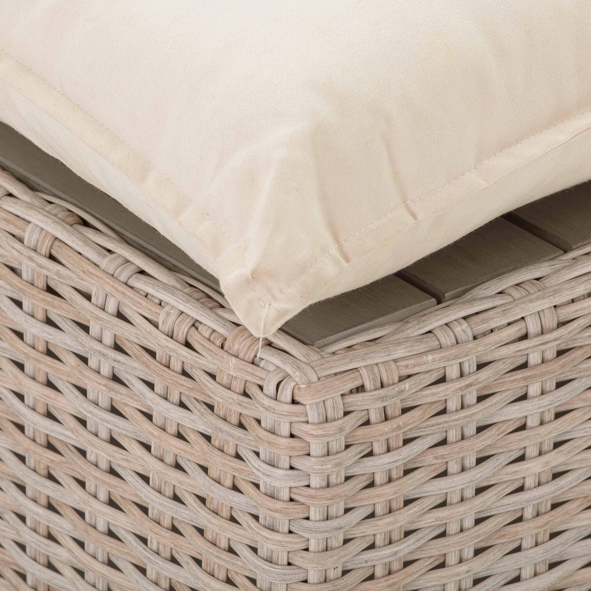 Cali Natural Wicker Outdoor Ottoman | BeBoldFurniture