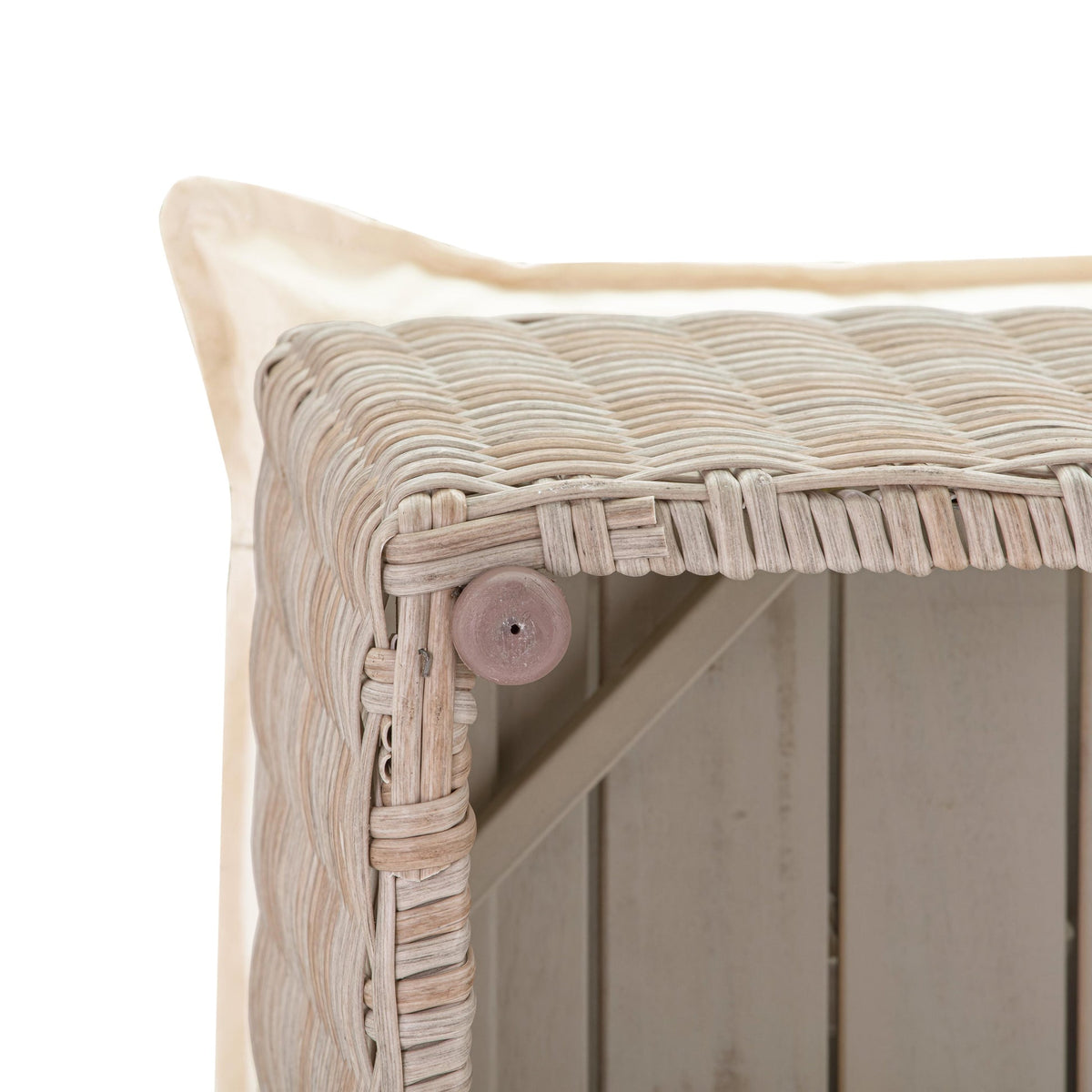 Cali Natural Wicker Outdoor Ottoman | BeBoldFurniture