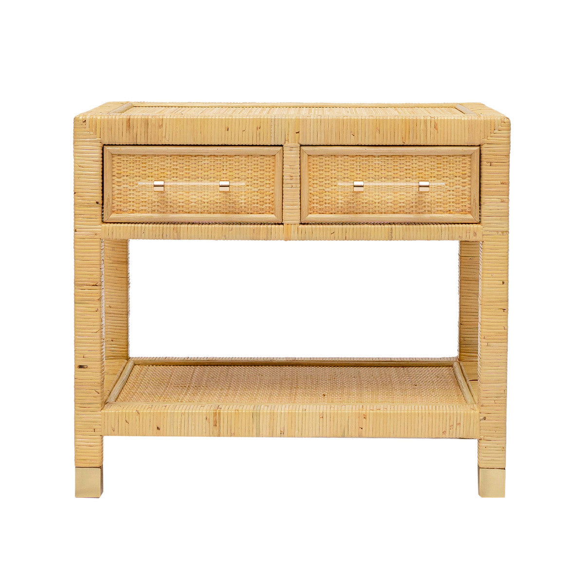 Amara Natural Rattan Nightstand In Houston | BeBoldFurniture 