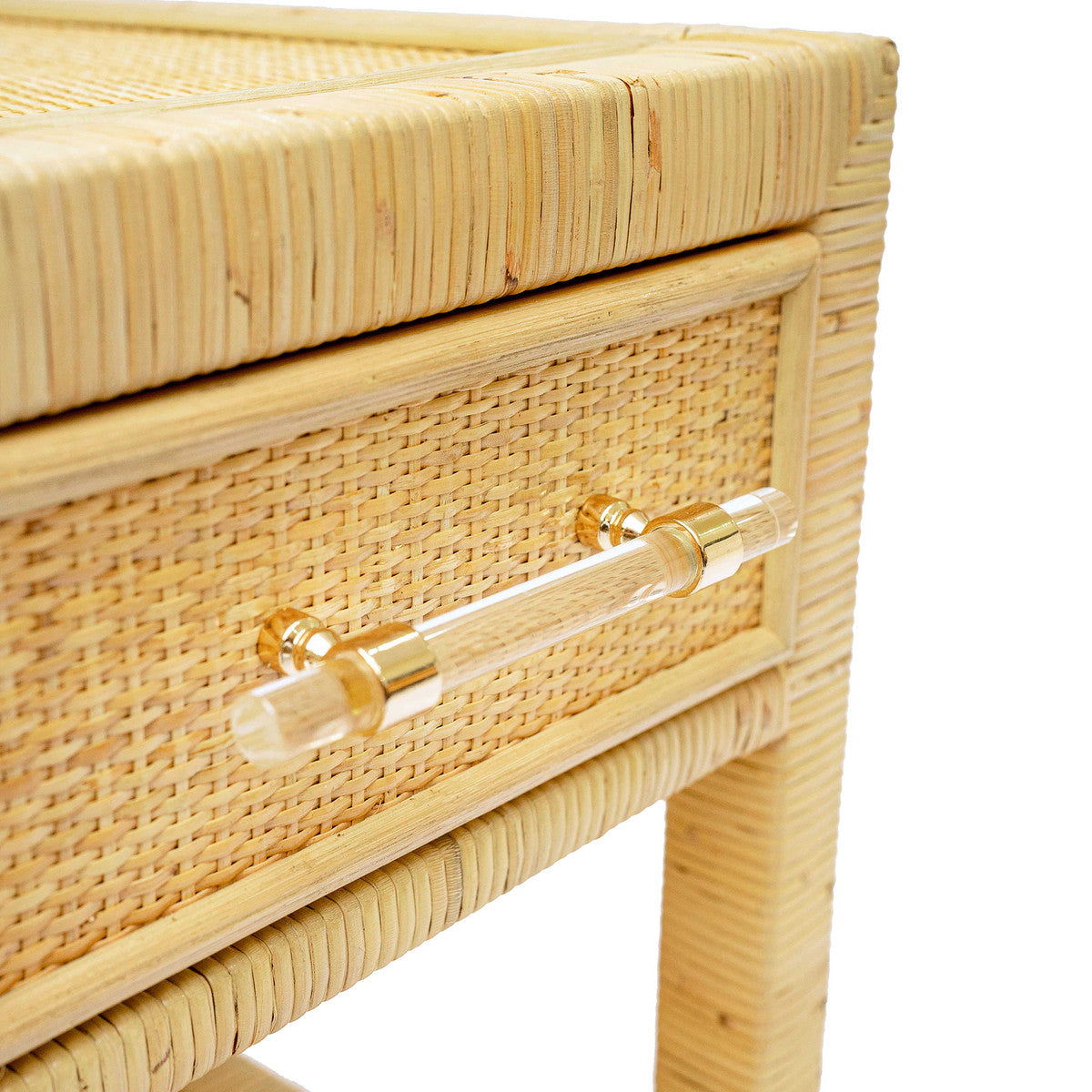 Amara Natural Rattan Nightstand In Houston | BeBoldFurniture 