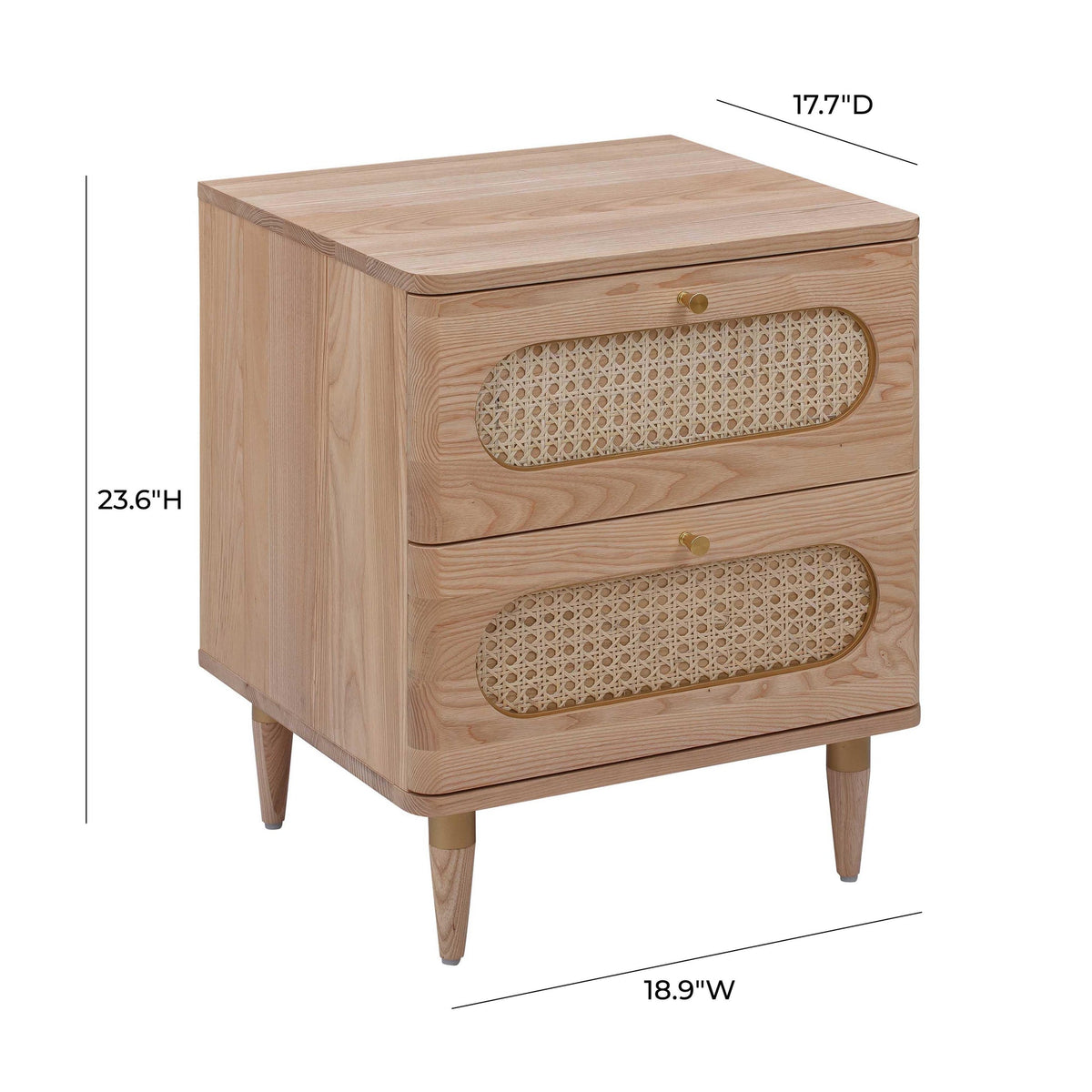 Carmen Cane Nightstand | BeBoldFurniture