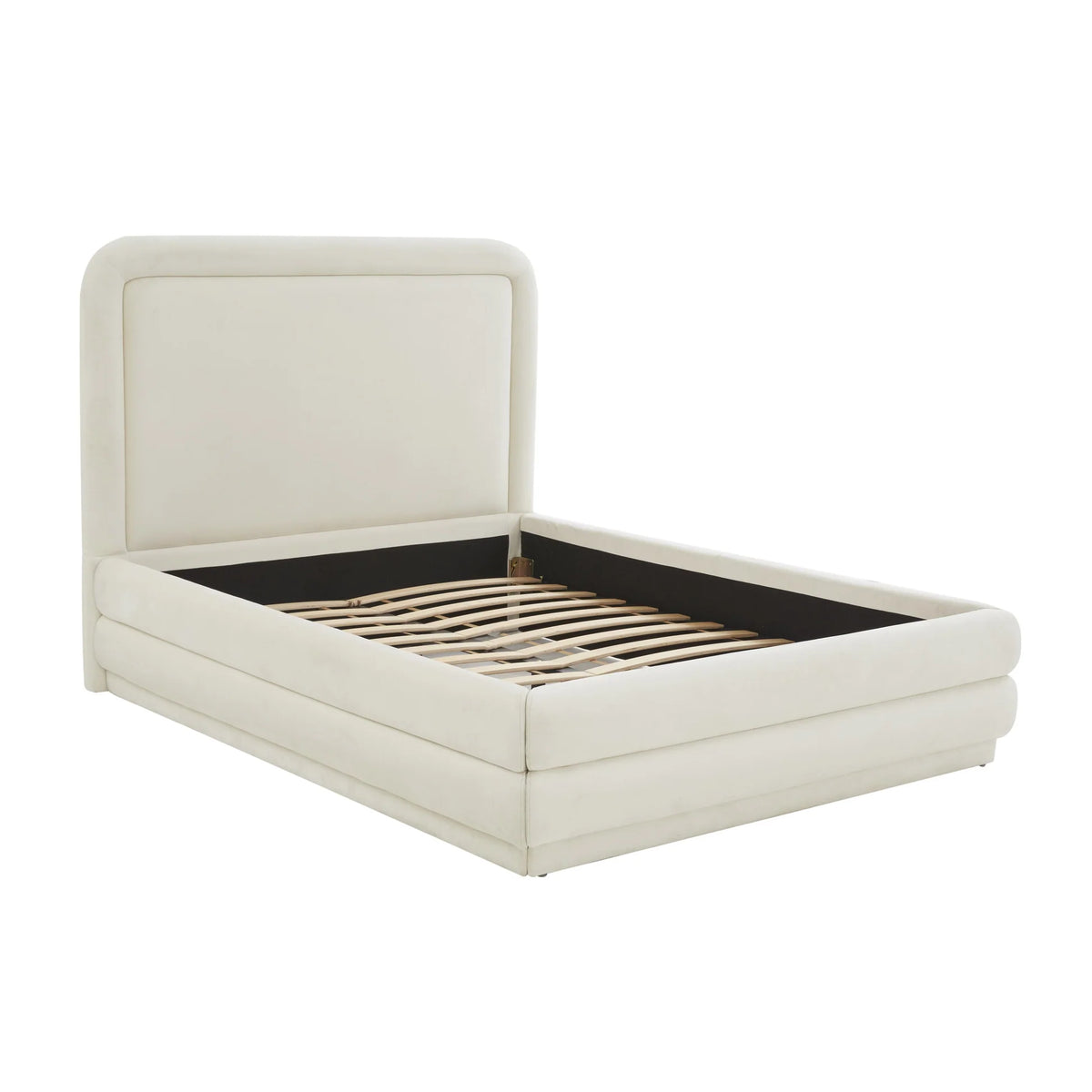 Briella Cream Velvet Bed | BeBoldFurniture