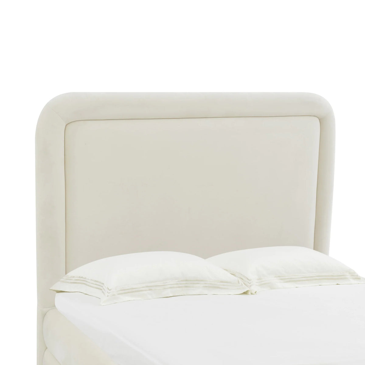 Briella Cream Velvet Bed | BeBoldFurniture