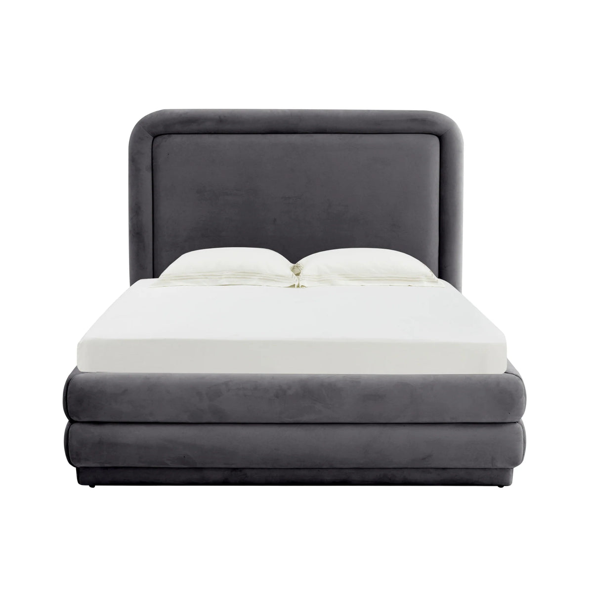 Briella Dark Grey Velvet Bed | BeBoldFurniture