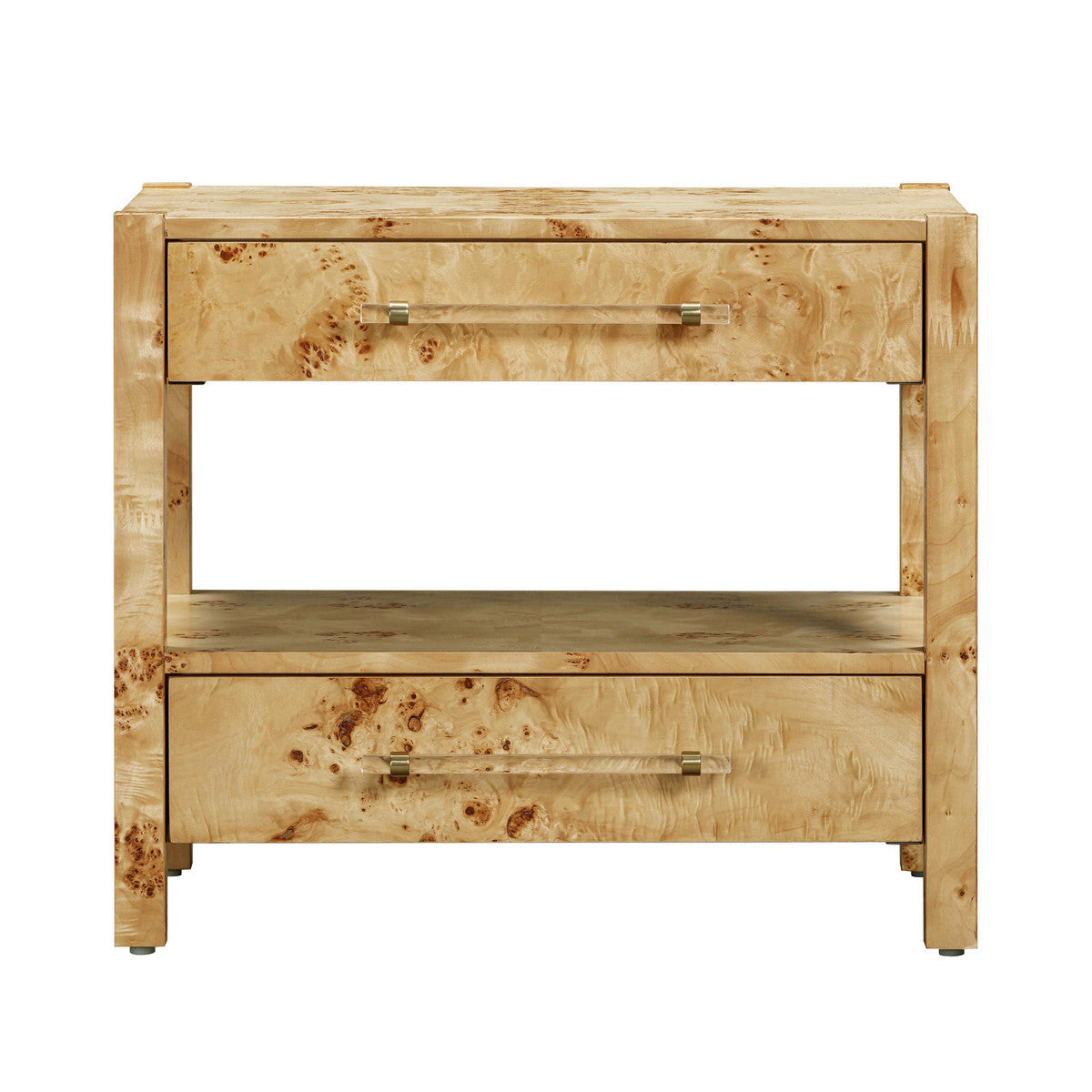 Brandyss Natural Burl Nightstand | BeBoldFurniture