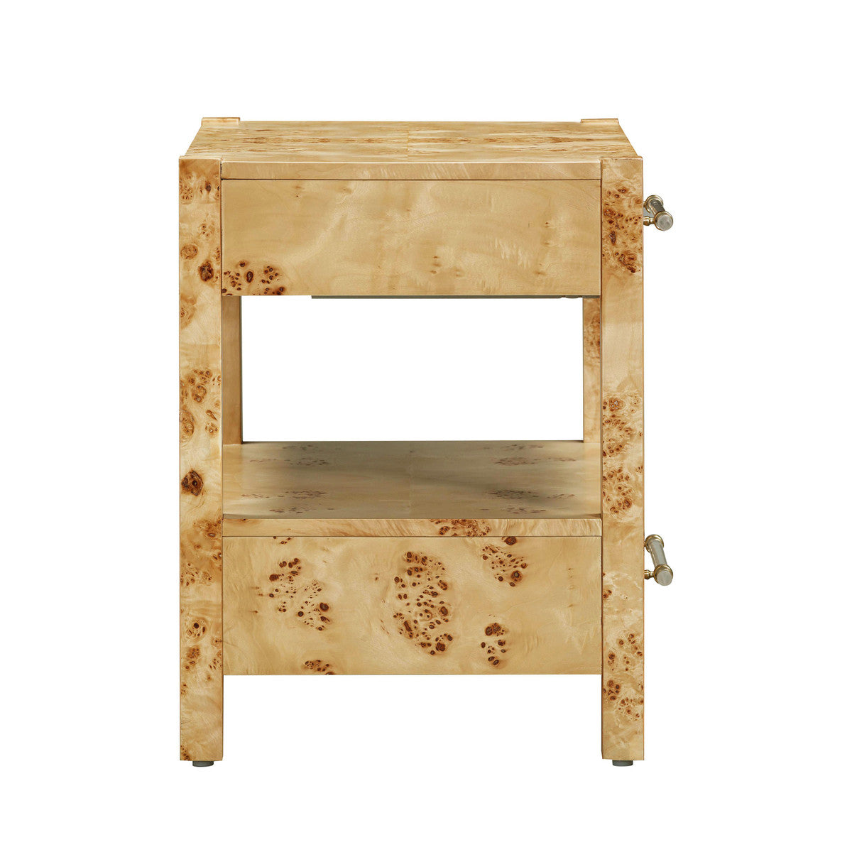 Brandyss Natural Burl Nightstand | BeBoldFurniture