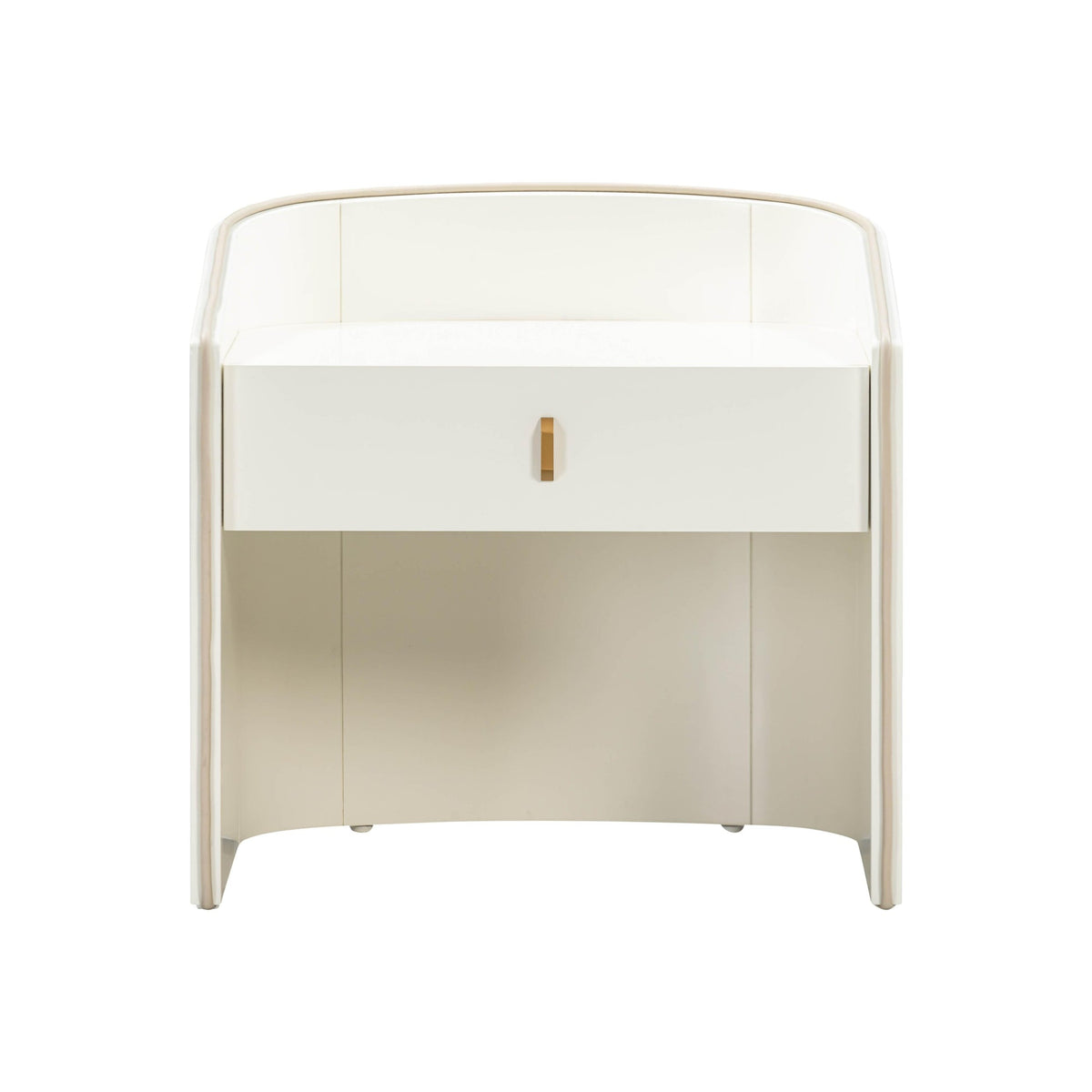 Collins Cream Lacquer Nightstand | BeBoldFurniture