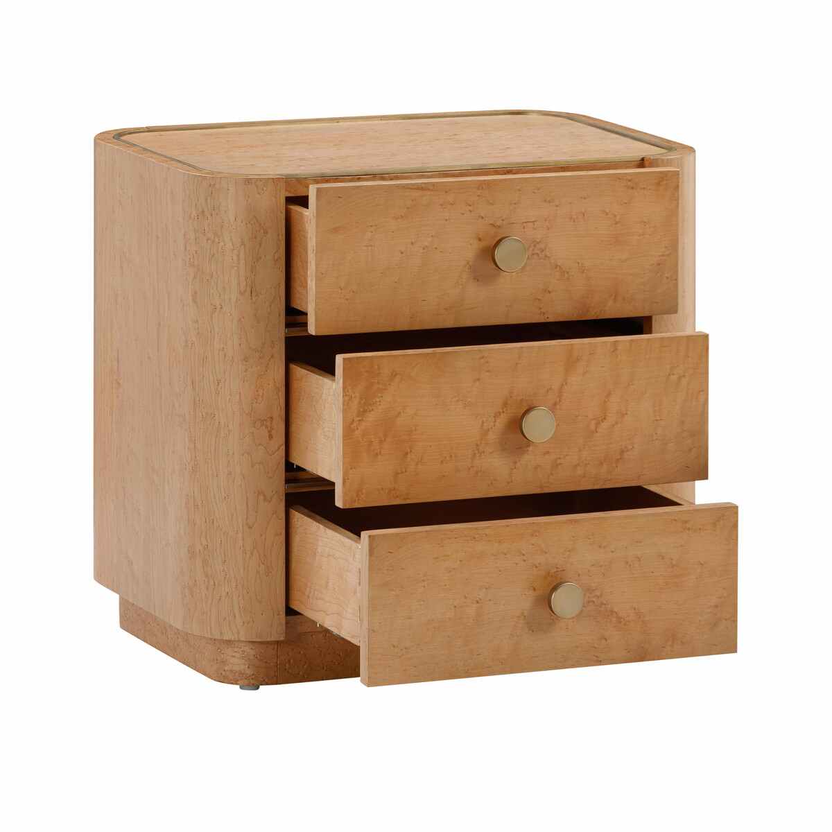 Abigail Natural Birdseye Maple Nightstand at Best Price in Houston | BeBoldFurniture