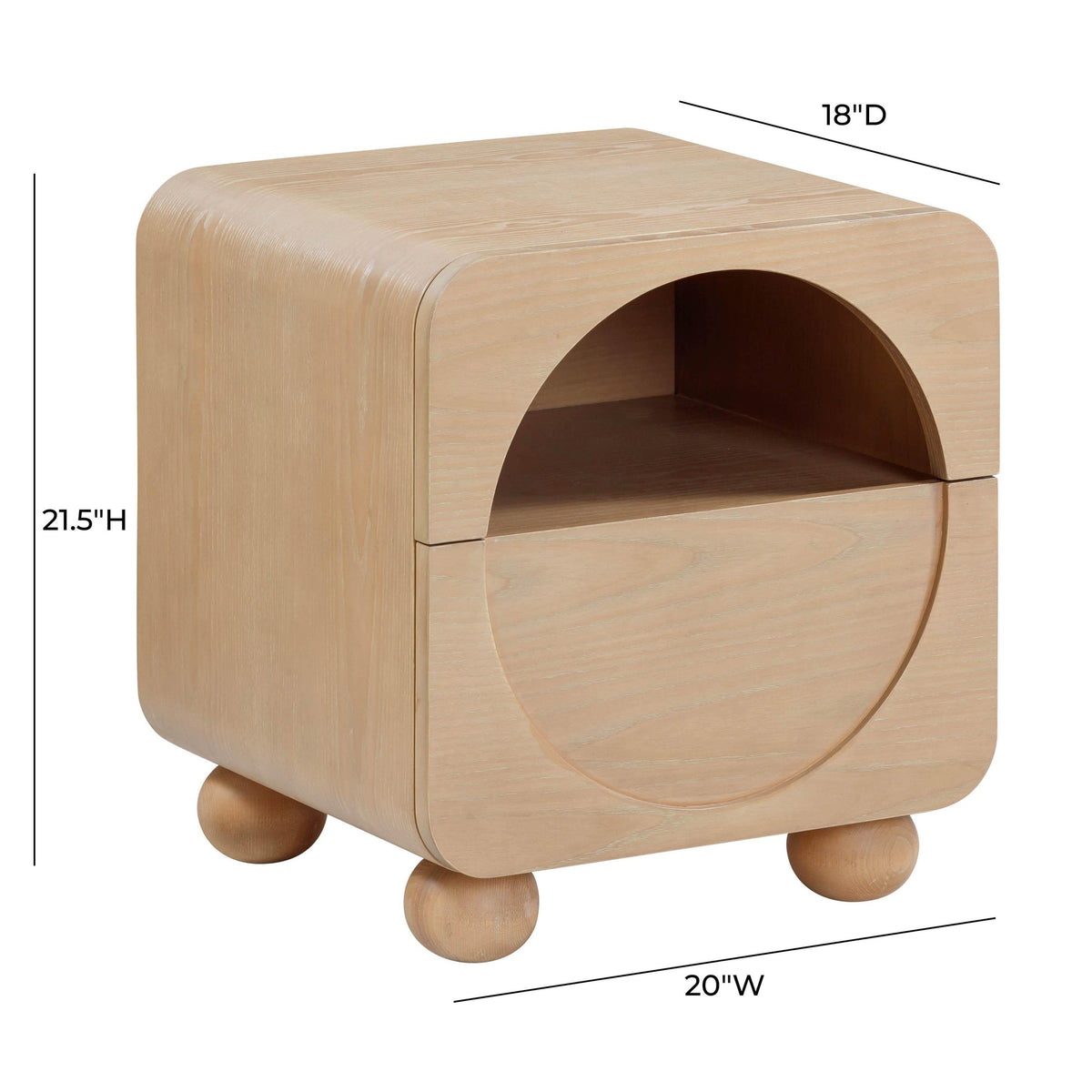 Moonrise Natural Ash Nightstand | BeBoldFurniture