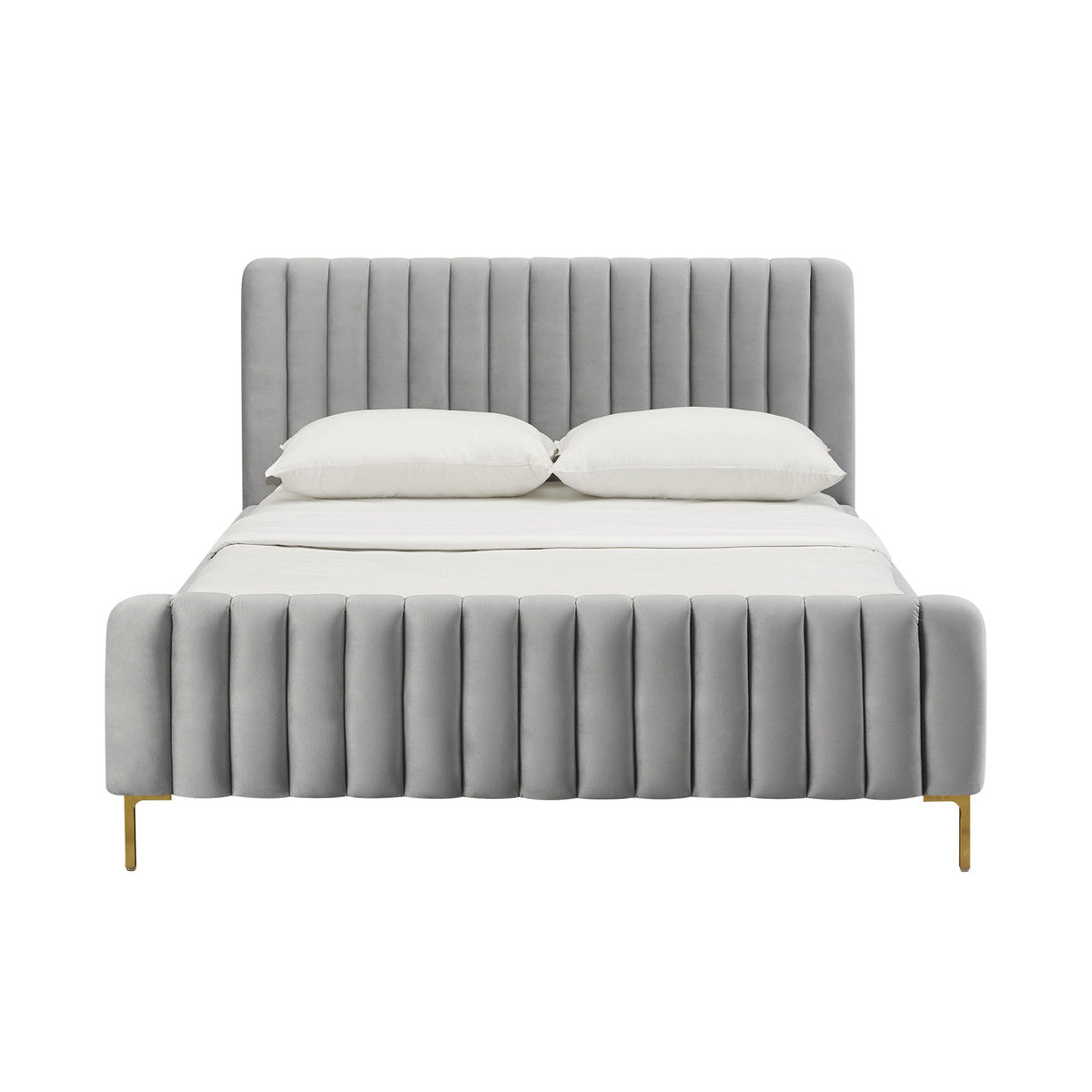 Angela Grey Bed Full Size In Houston | BeBoldFurniture 