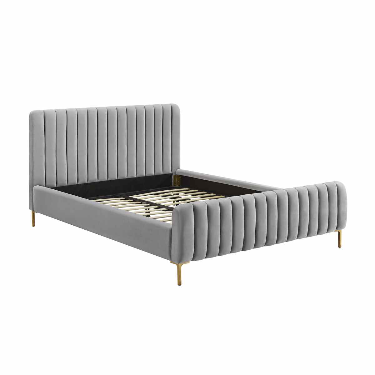 Angela Grey Bed Full Size In Houston | BeBoldFurniture 