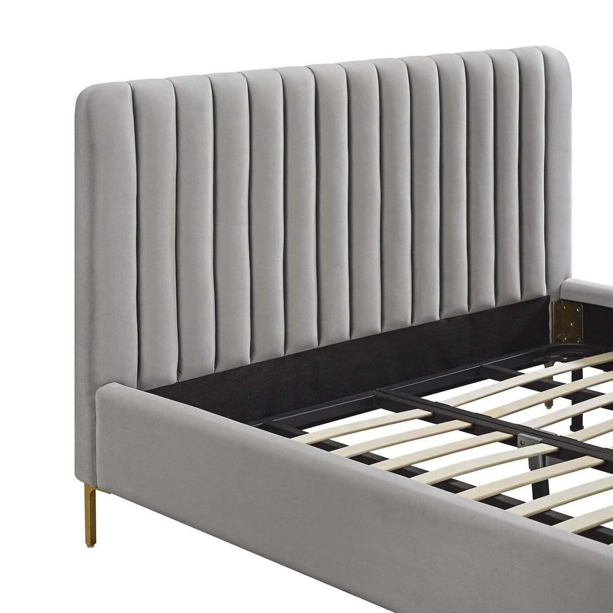 Angela Grey Bed Full Size In Houston | BeBoldFurniture 