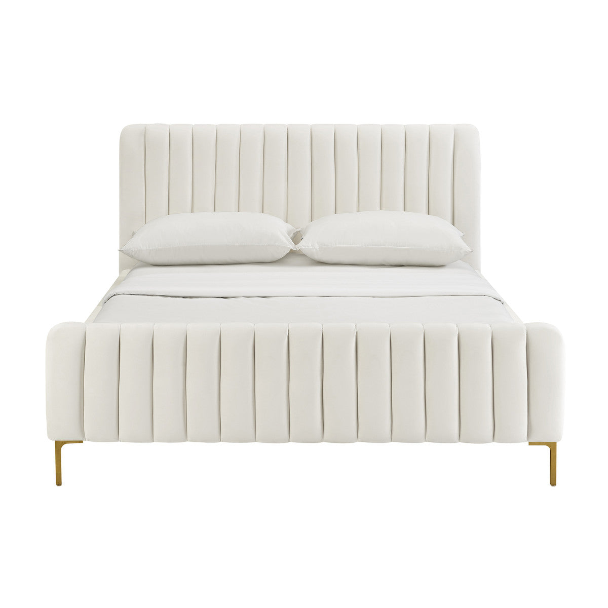 Angela Cream Bed Full Size In Houston | BeBoldFurniture 