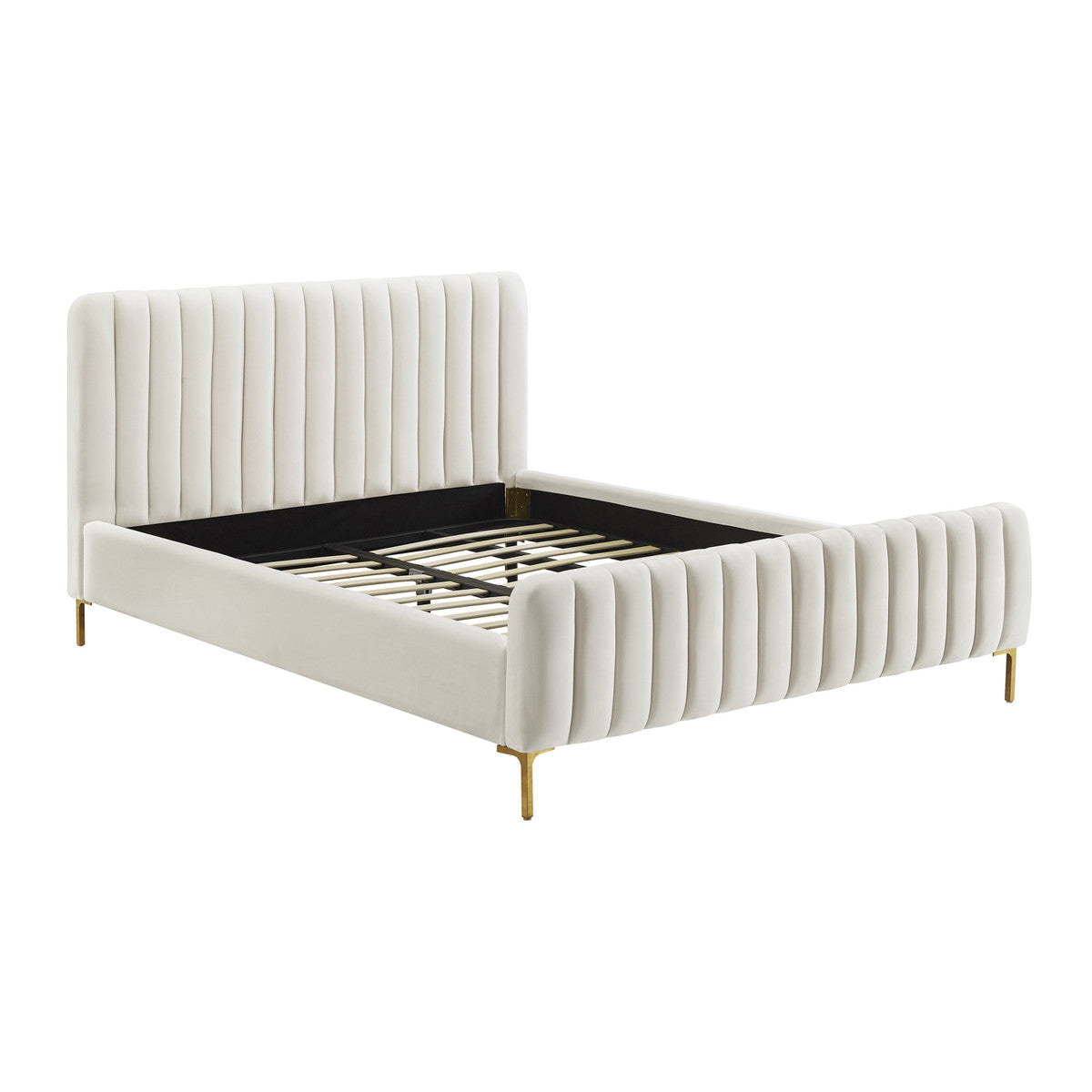 Angela Cream Bed Full Size In Houston | BeBoldFurniture 