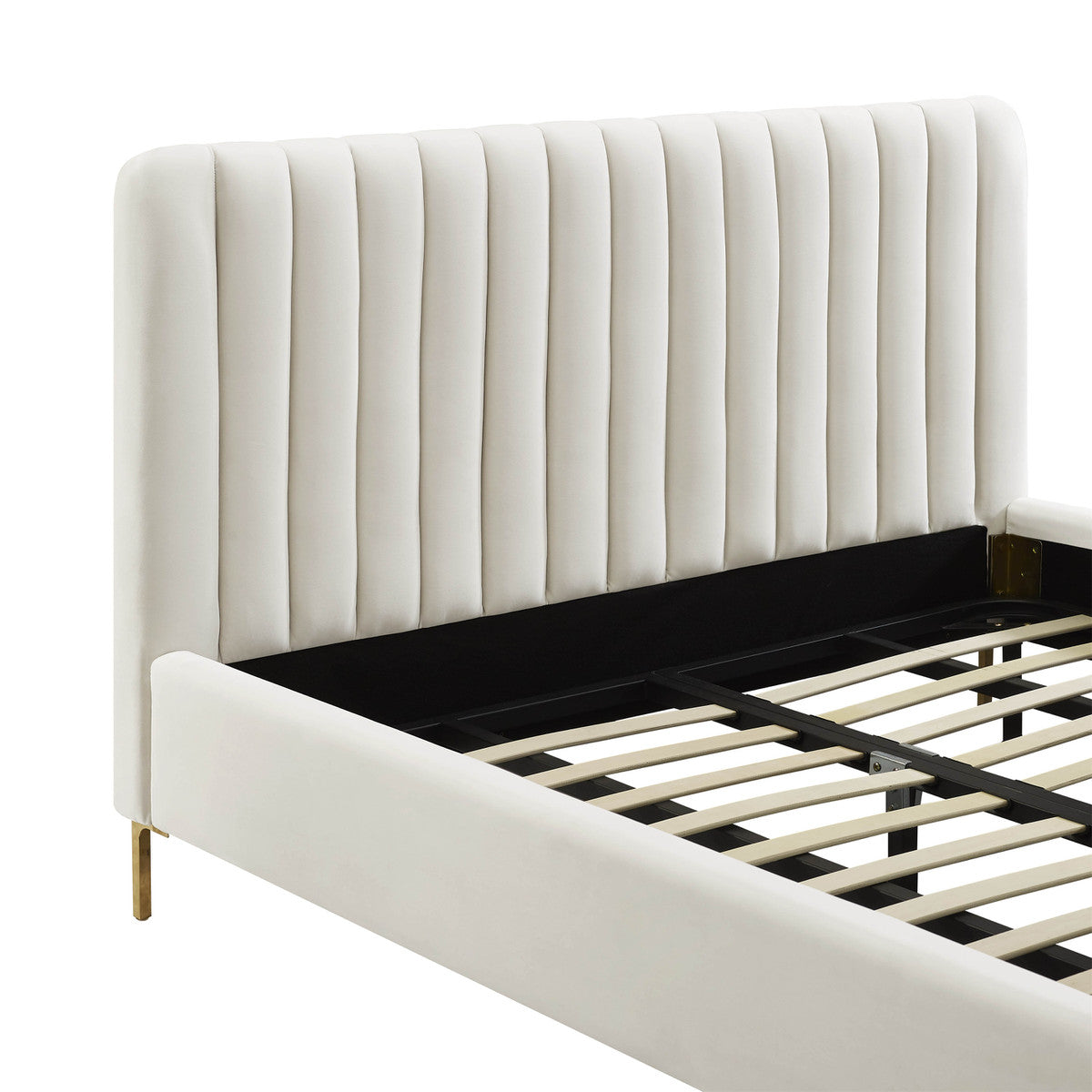 Angela Cream Bed Full Size In Houston | BeBoldFurniture 