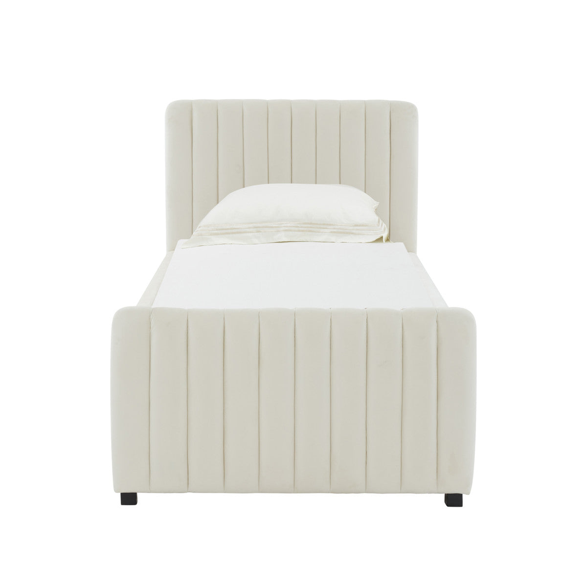 Angela Cream Trundle Twin Size In Houston | BeBoldFurniture 