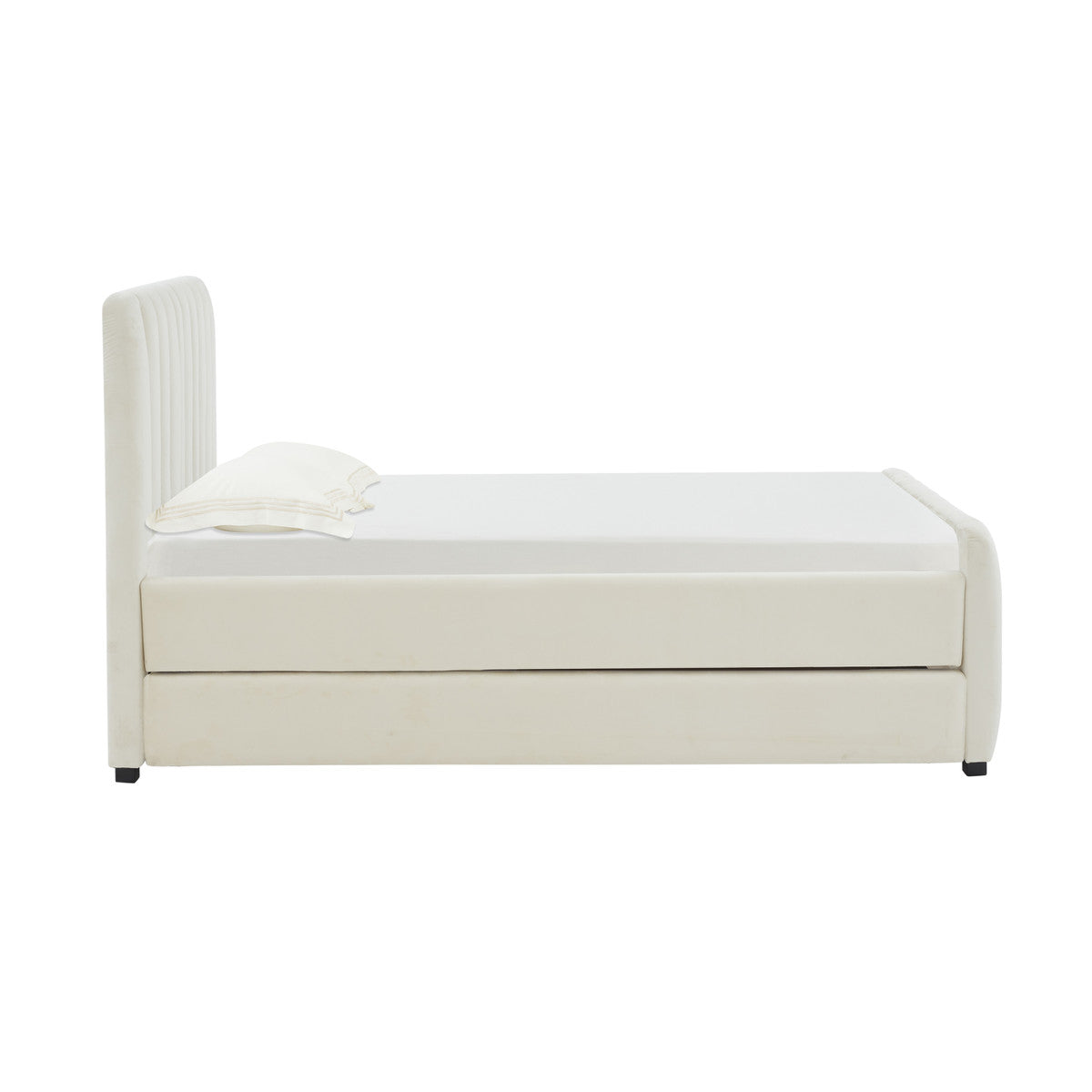 Angela Cream Trundle Twin Size In Houston | BeBoldFurniture 