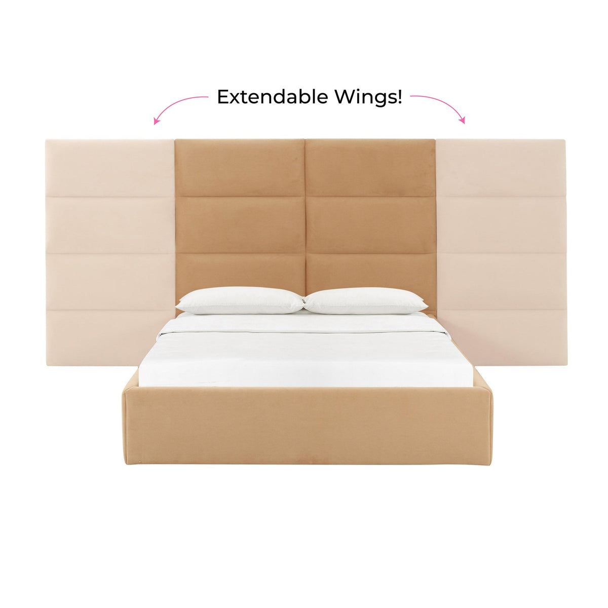 Eliana Honey Velvet King Wings (Set of 2) | BeBoldFurniture