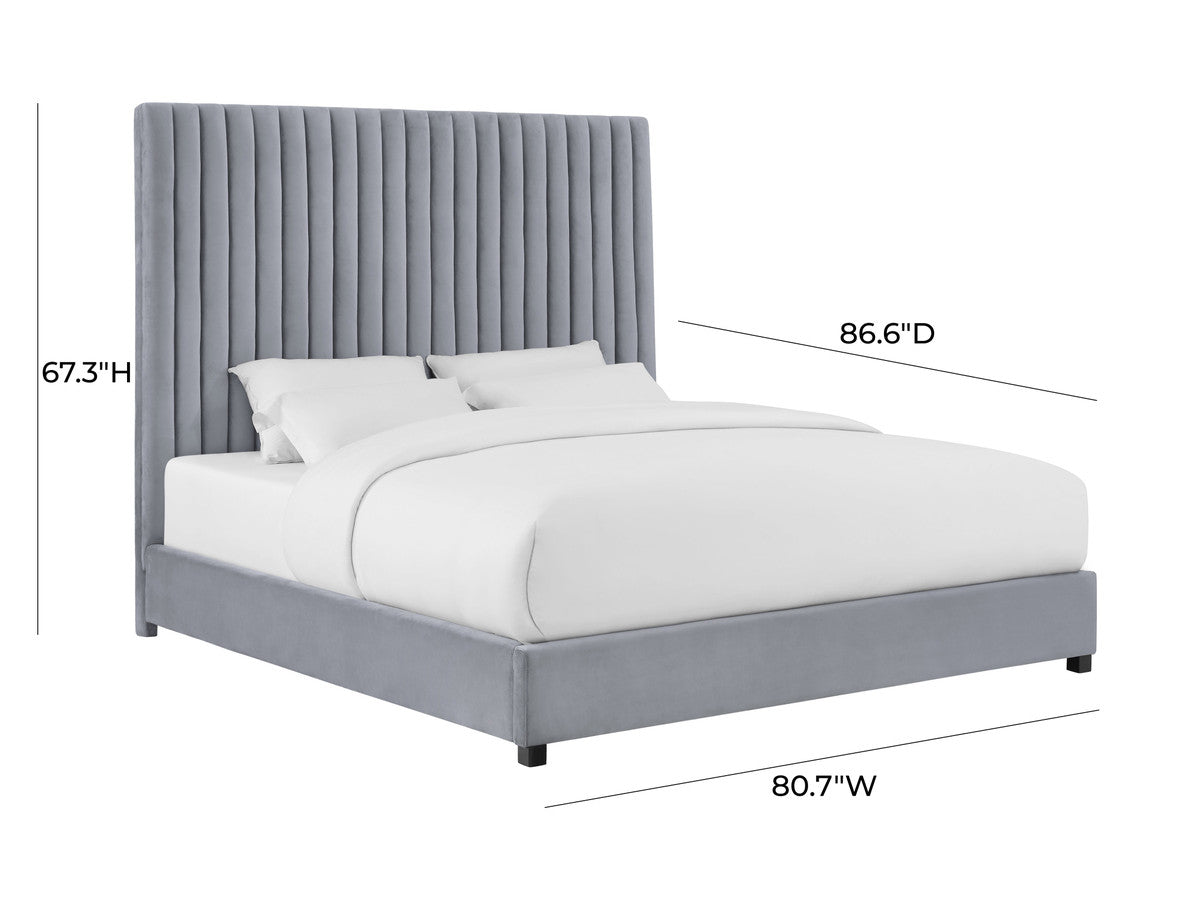 Arabelle Grey Bed King Size In Houston | BeBoldFurniture 