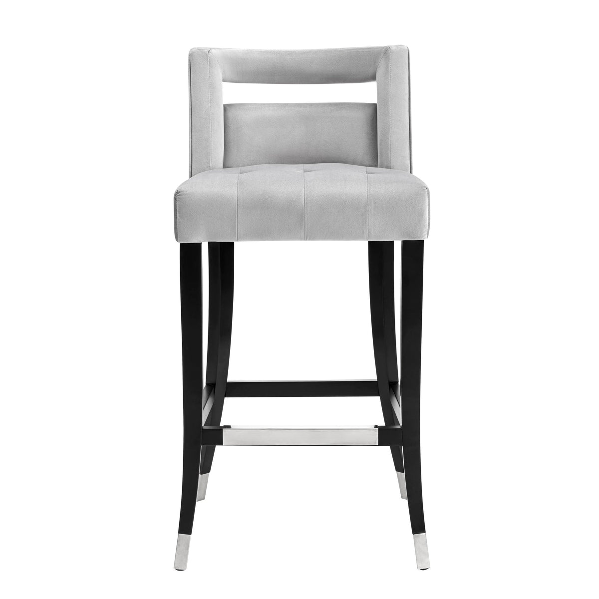 Hart Grey Velvet Bar Stool | BeBoldFurniture