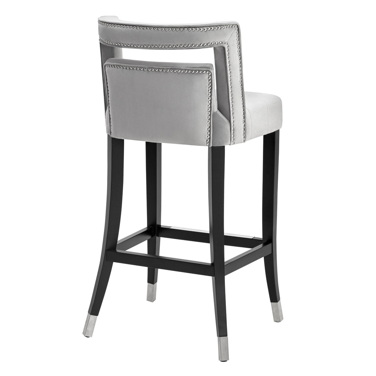 Hart Grey Velvet Bar Stool | BeBoldFurniture