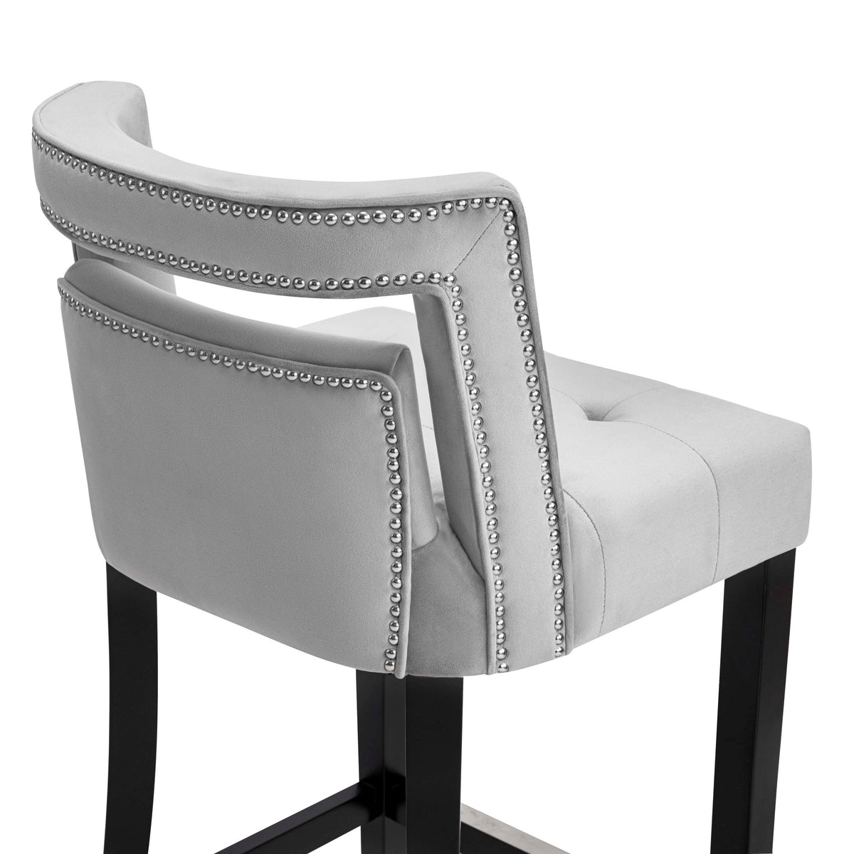 Hart Grey Velvet Bar Stool | BeBoldFurniture