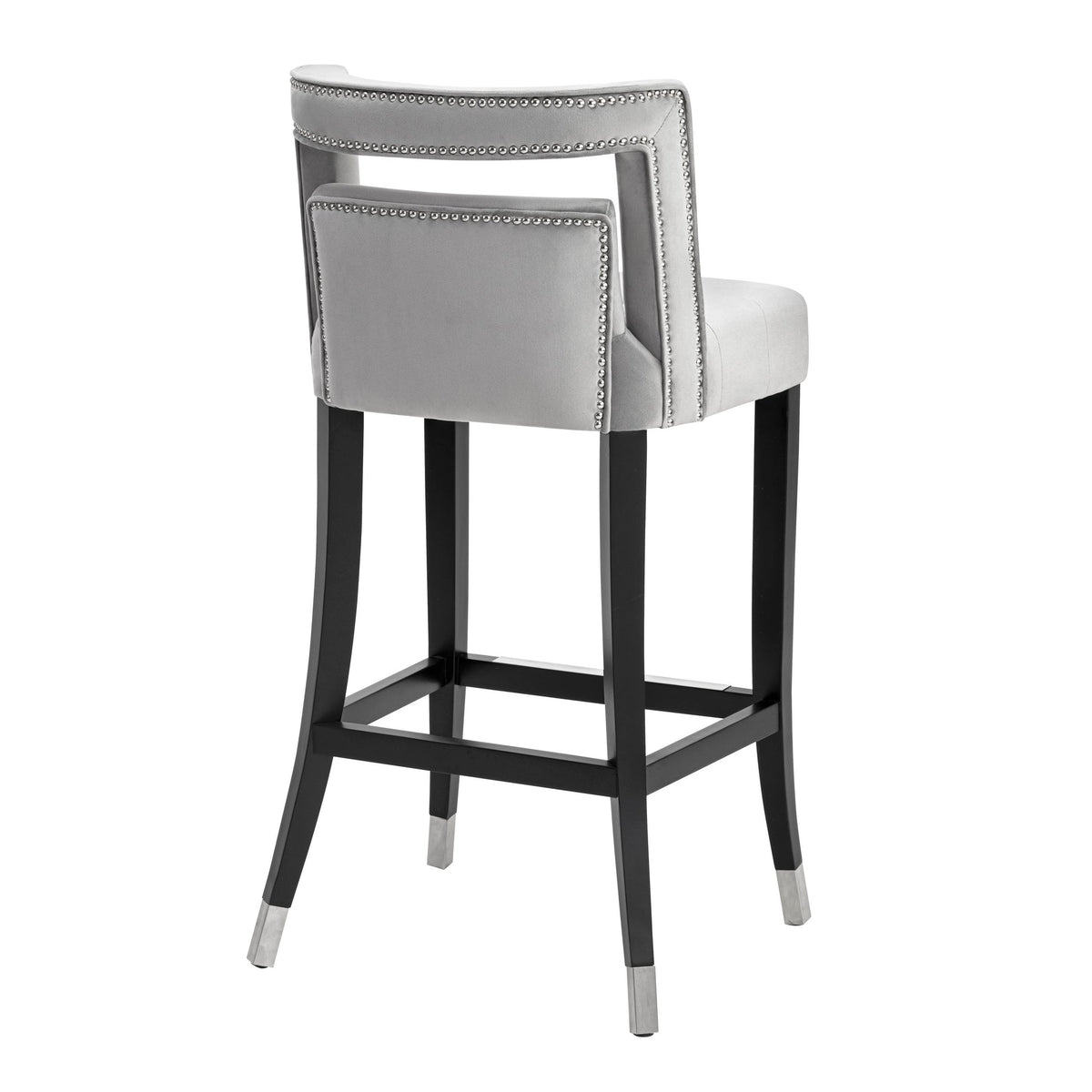 Hart Grey Velvet Counter Stool | BeBoldFurniture